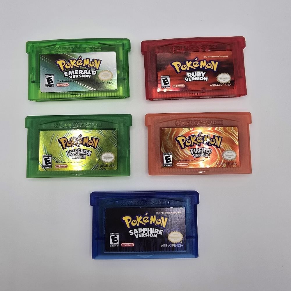 Gameboy Advance Game Lot 5 Games Pokemon Collection Copy Imitation Reproduction